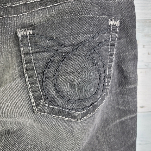 Big Star Sophie TAG 31L Grey / Black Denim Jeans Boot Cut - Picture 3 of 7